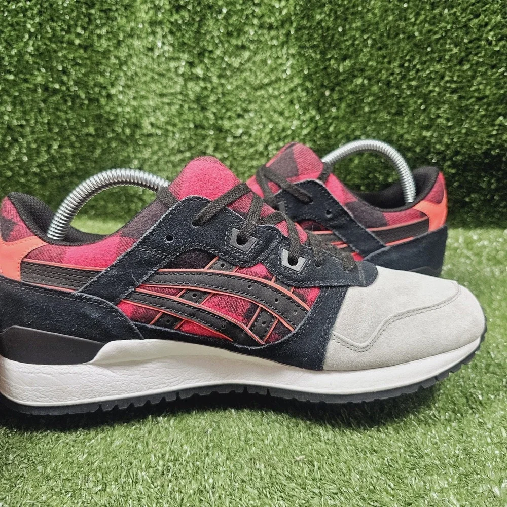 ASICS GEL-LYTE III Lumberjack Red Black Athletic Sneakers Mens Size 8.5